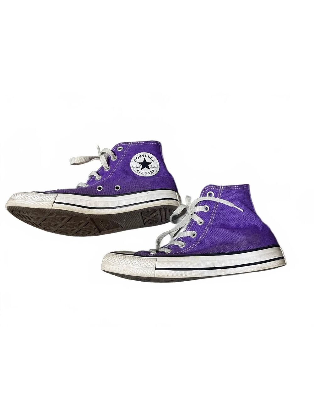 Converse High Top Purple Mens 6 Womens 8 Great Used Skater Emo Trendy